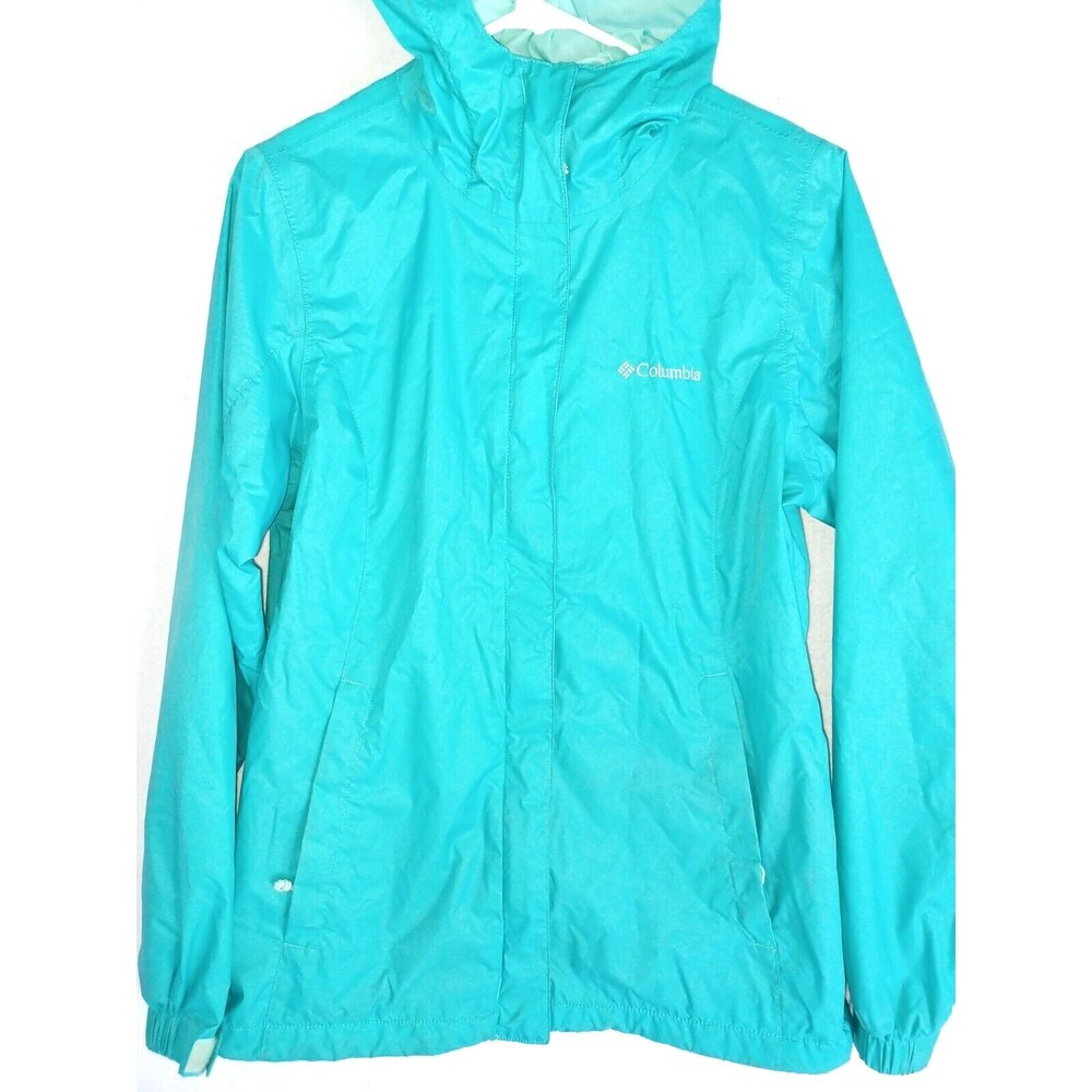 COLUMBIA Windbreaker Rain Jacket Omni Tech Waterproof Womens S Lightweight Blue
